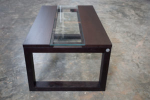 table rectangulaire wengé massif, design contemporain